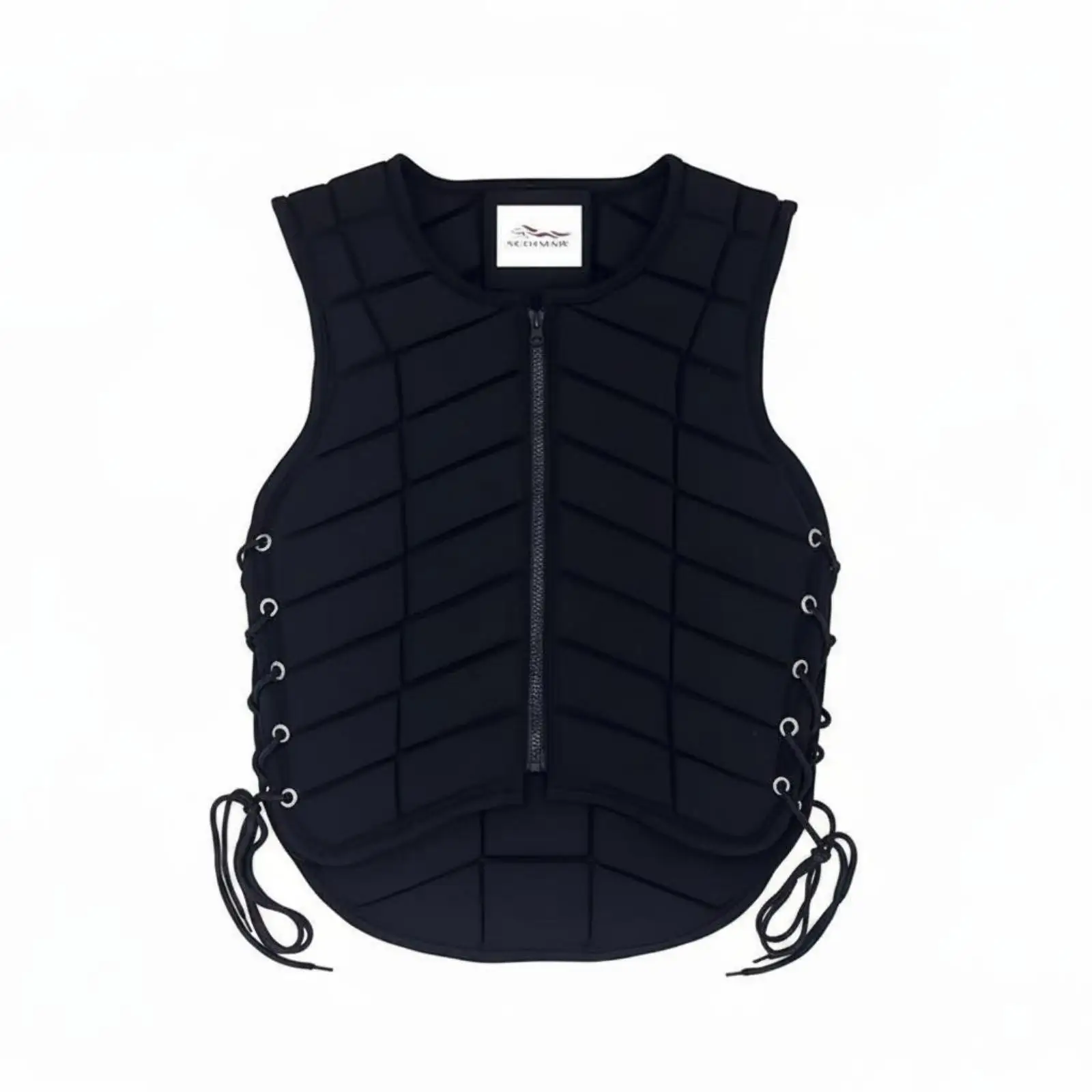 Protective Equestrian Vest for Adults Reinforced Riding Safety Armor with Front Zipper for Equestrian Sports