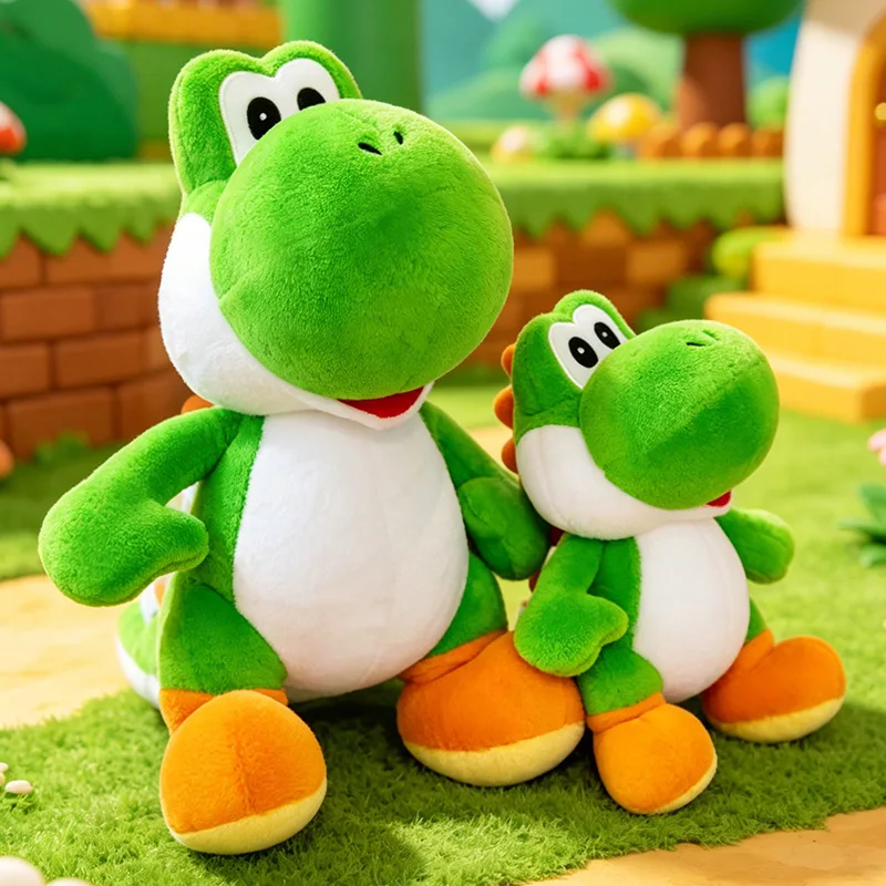 Cute Yoshi Green Dinosaur Plush Toy Soft Stuffed Plush Doll Comfortable Throw Pillow Home Decor Collection Holiday Gift view 2