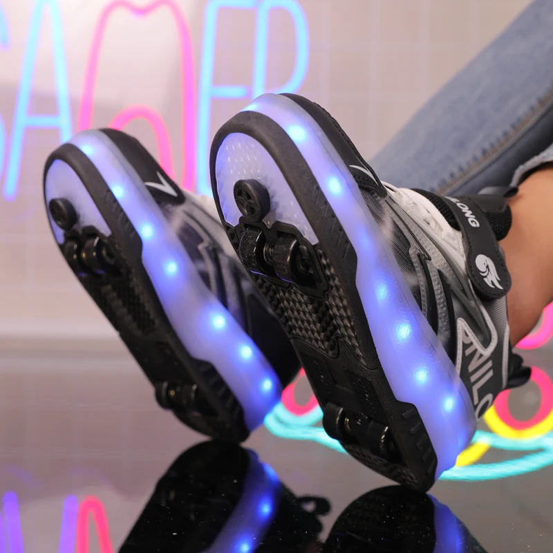 مجموعة Heelys: أحذية Fly للأولاد ذات 4 عجلات قابلة للسحب، قابلة للتحويل للطلاب، أحذية طيران للفتيات وكعب للبالغين