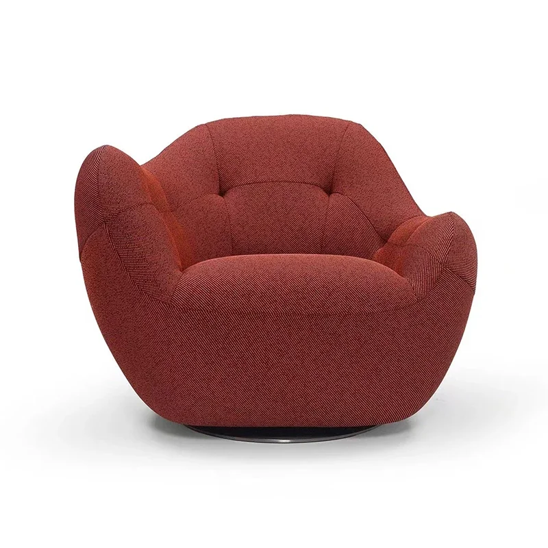 

Home living room Italian light luxury, living room simple single sofa, hotel living room can rotate fabric