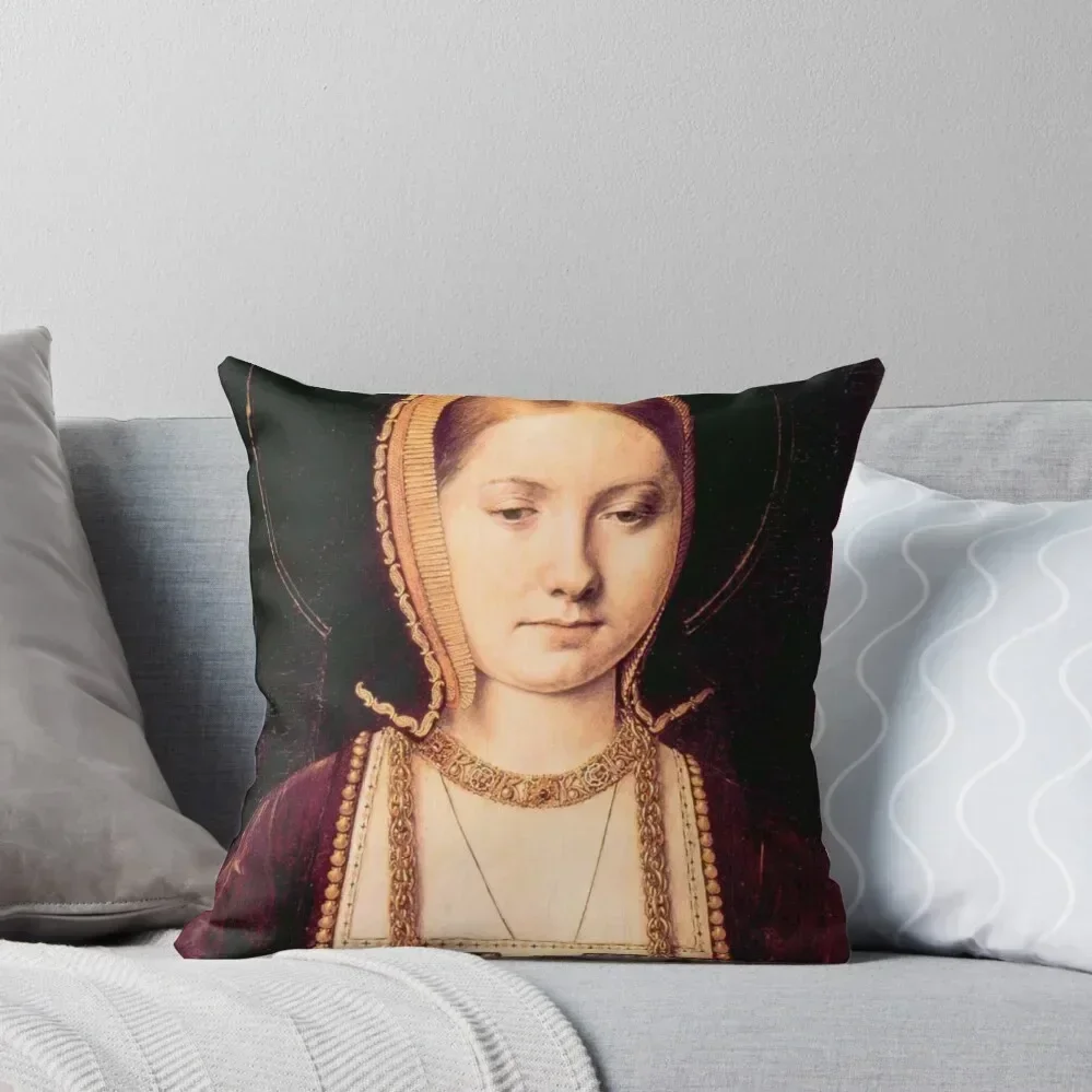 Catherine of Aragon portrait Throw Pillow anime girl New year pillow