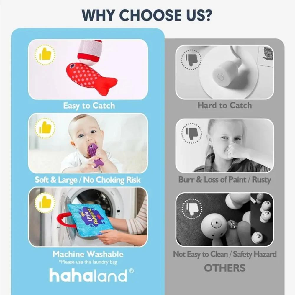 Giocattolo Montessori per i più piccoli Gioco di pesca in stoffa con tazze impilabili Ordinamento dei colori Giocattolo per l'educazione precoce Conteggio dei numeri Giocattolo matematico Regalo