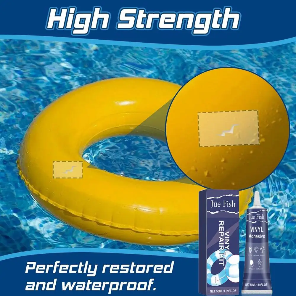 Heavy Duty Pool Liner Repair Kit Transparent Waterproof Patch for Inflatables, Air Mattress, Bounce House & Above Ground Pool