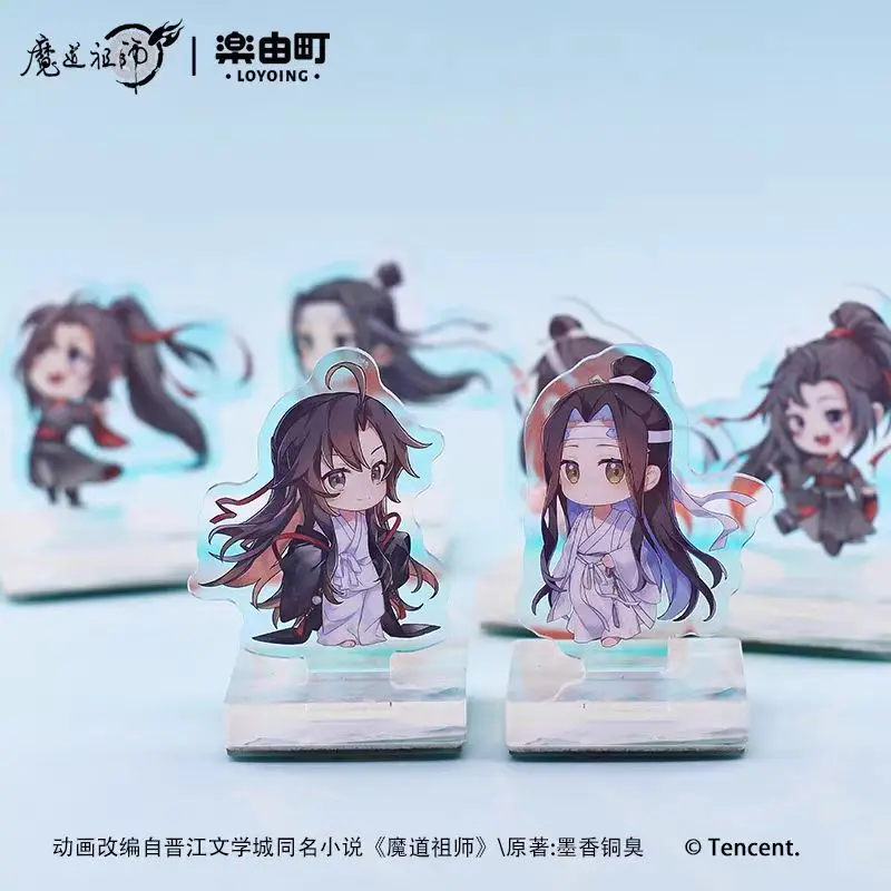 Anime Mo Dao Zu Shi Original Acrylic Cute Q Version Stamp Model Wei Wuxian Lan Wangji Lovely Seal Decoration Gift