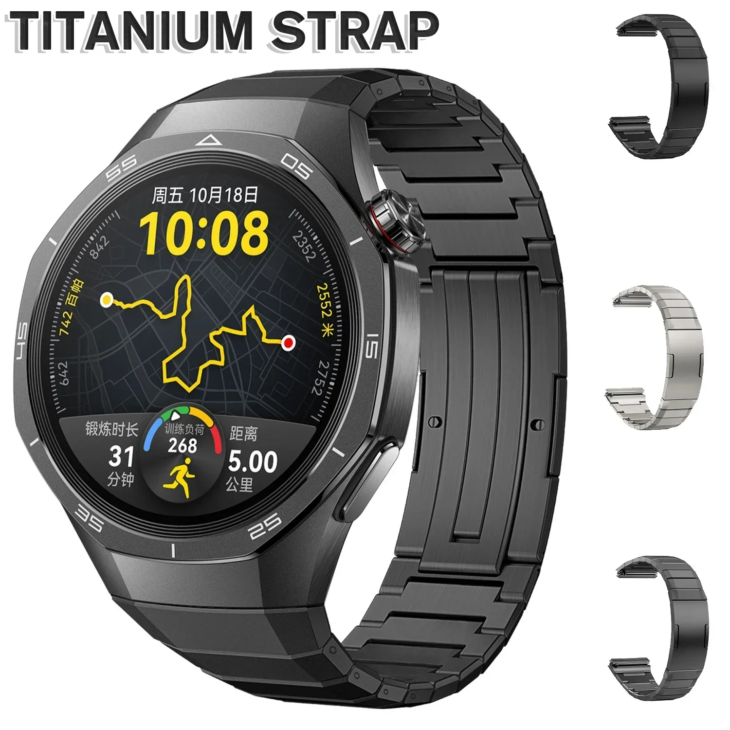

Original No Gaps Luxury Titanium Strap for Huawei Watch GT 5 Pro Metal Bracelet for Huawei Watch GT5 Pro Specialized Watch Strap