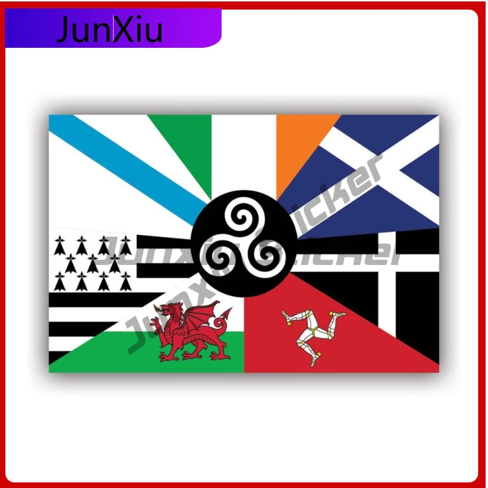 

Stylish Pan Celtic Flag Sticker Uv Protected Decals Inter Six Nations Decal Uv Resistant Weather Resistant Works On Window