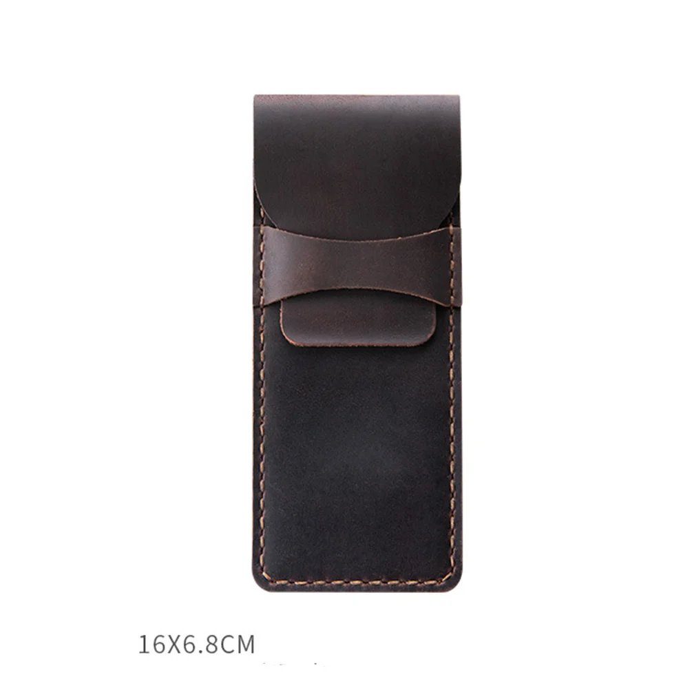 

Pen Case Retro Handmade Genuine Pencil Protective Sleeve Pouch Holder Storage Bag For Office School