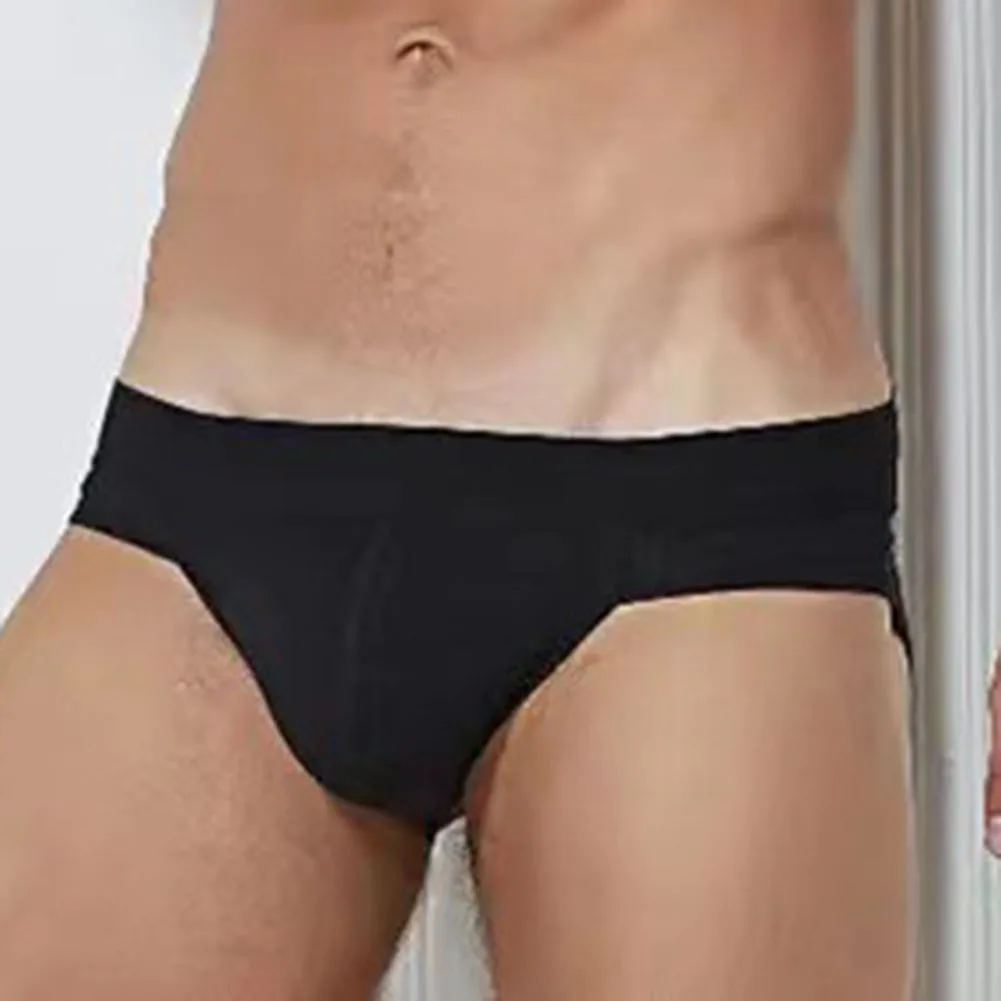 

Black Low Waist Briefs Breathable Cotton Briefs Breathable Underpants Brand New Condition Classic Theme Cotton Fabric