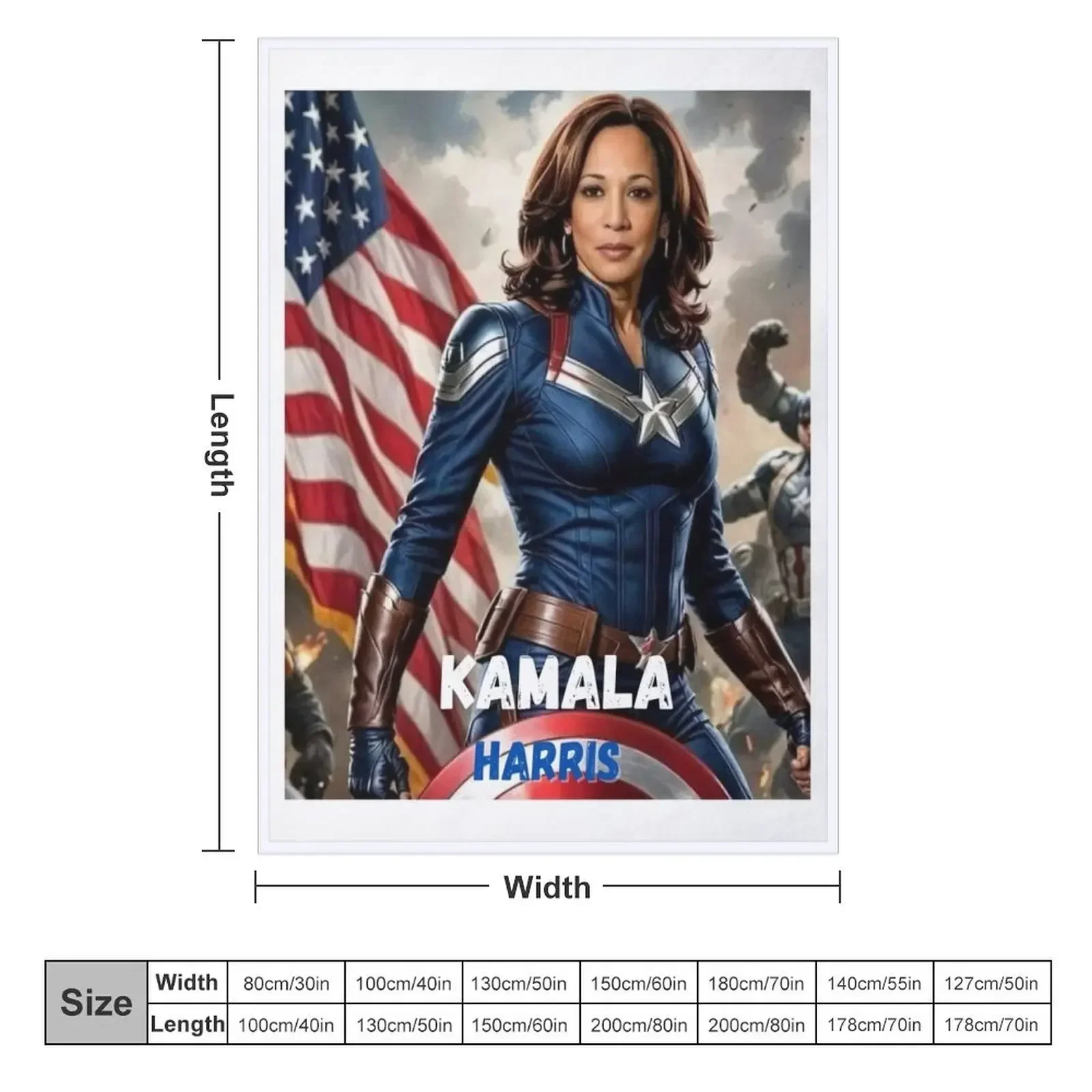 Kamala harris Throw Blanket Shaggy Decorative Sofas Blankets