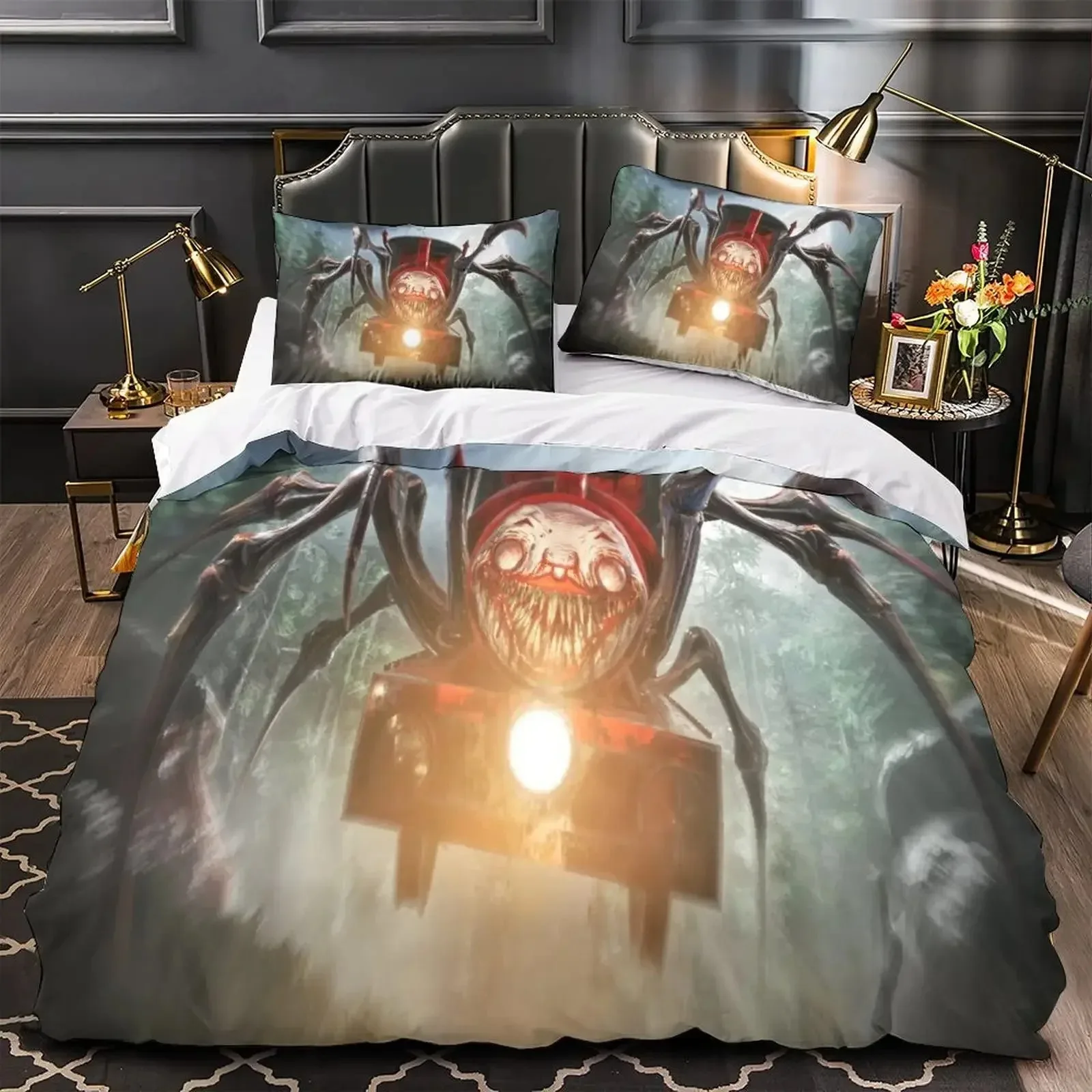 

3D Print Game Choo Choo Charles Bedding Set Duvet Cover Bedroom Comforter Single Twin King Size Quilt Cover Home Textile