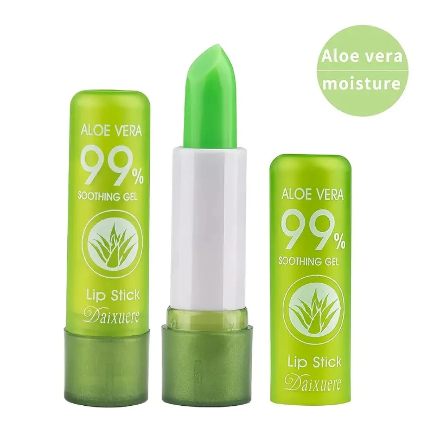 Bálsamo labial hidratante mágico de aloe vera - batom nutritivo que muda de cor com temperatura para lábios bonitos - Las longos