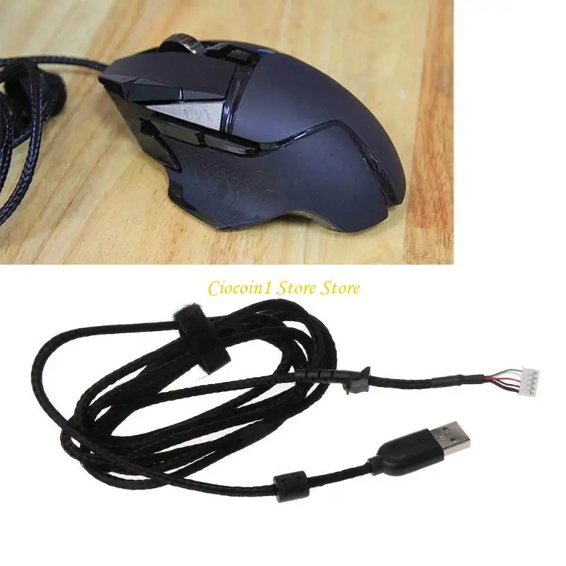 A3PC Cable Mice Line For  G502 RGB Mouse 2.1M Black Replacement Gaming Mouse