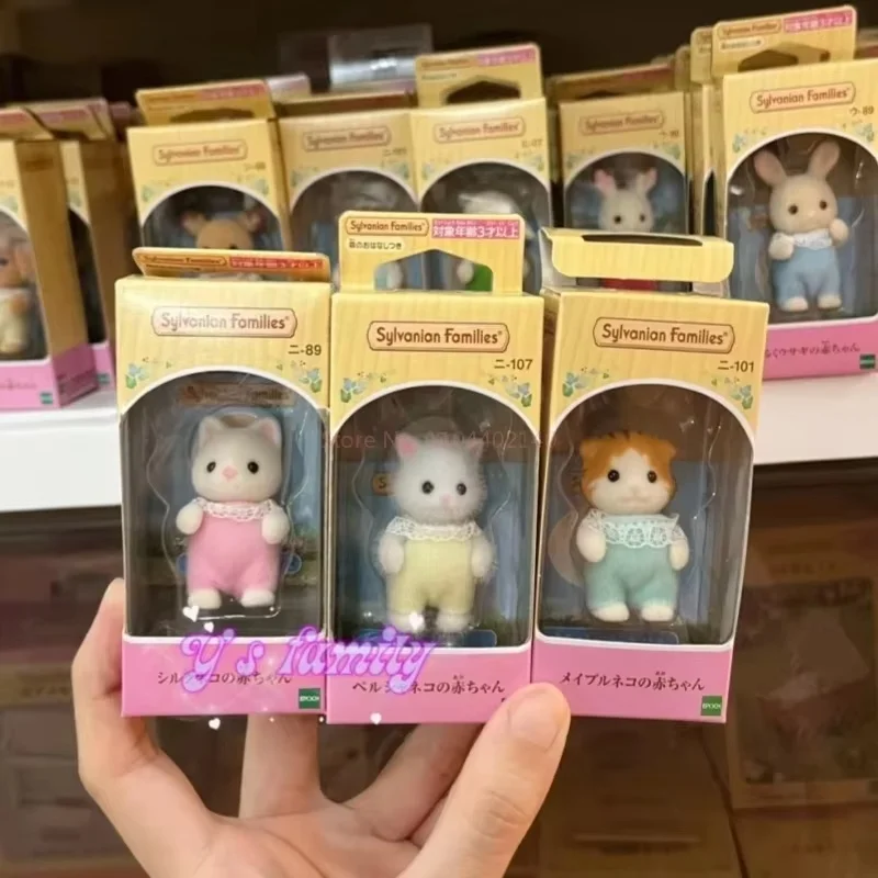 In Stock Original Sylvanian Families Action Figure Standing Posture Baby Series Toy Accessories And Pendant Room Decora Gift Toy