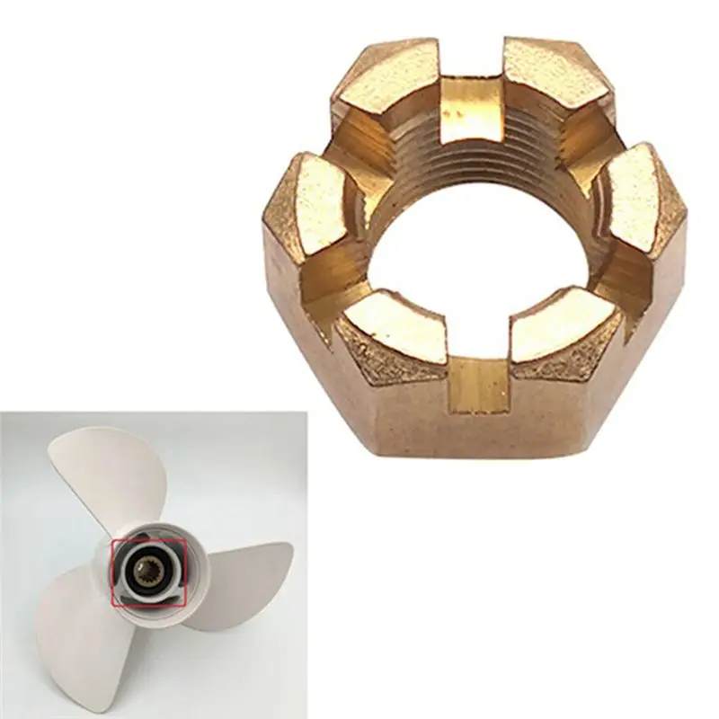 M49K-Propeller Spacer Kit For Outboard Motor F30-F60 4T/2T- 66T-W4599 Hidea 90171-16011, Castle Nut 90389-22M01, Bush