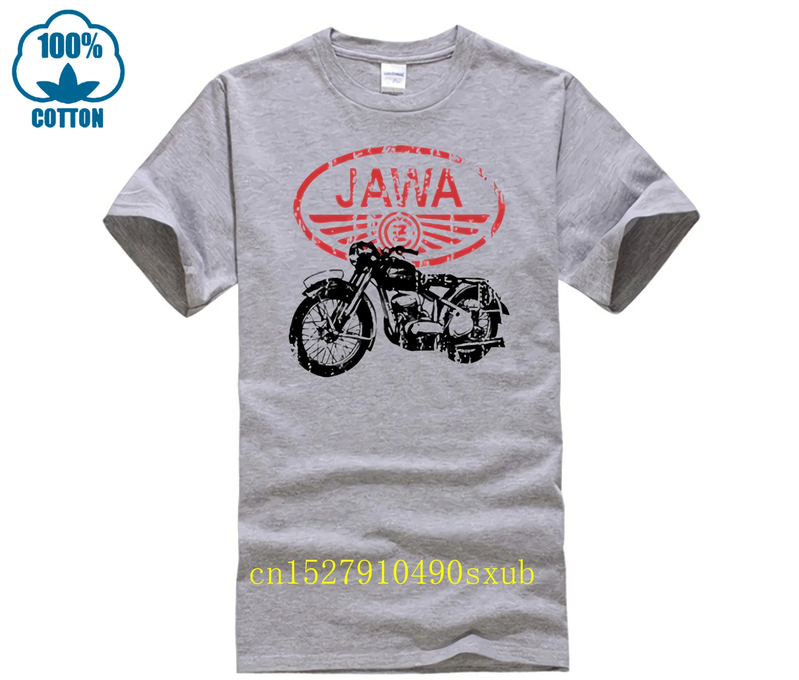 Men\'s white sleeve t shirt Jawa Z   Classic Czec Motorbike Mens T Shirt