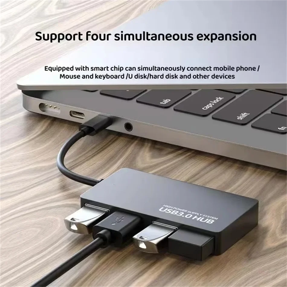 High-speed Usb 3.0 Hub Multi Usb Splitter 4-port Multiple Expander Adapter Computer Accessories For Keyborad Mouse Laptop PC