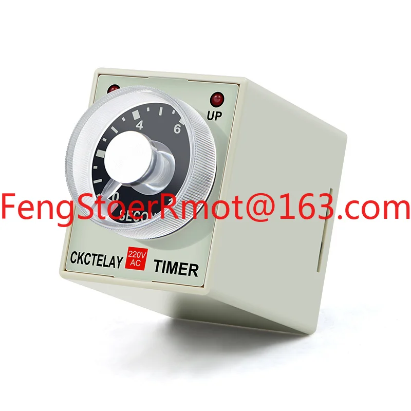 AH3-3 Miniature Time Delay Relay Knob Pointer AC220V DC24V Sealed 8P Plug-In Terminal Low Power Copper Galvanizing Contacts