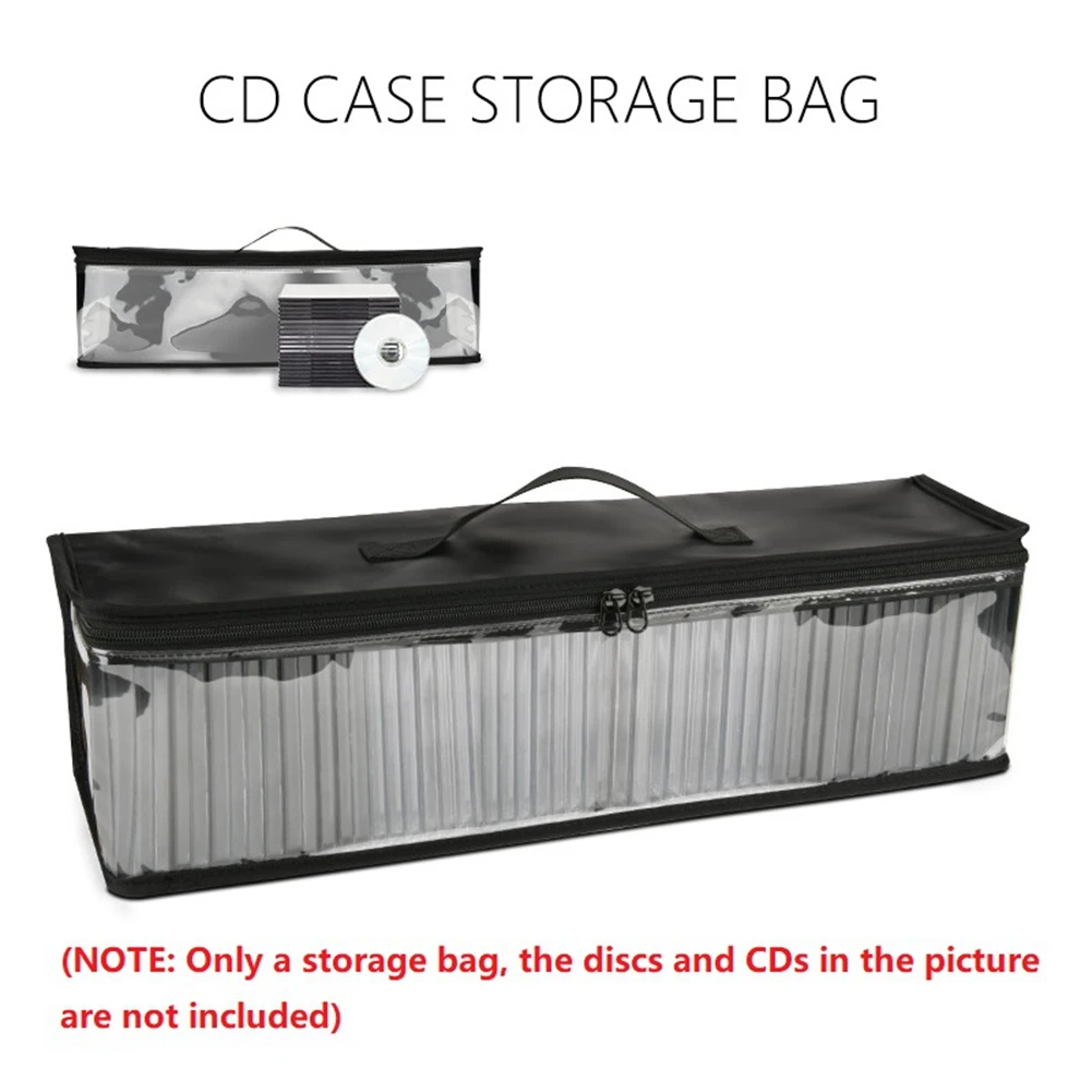 Durable CD Storage Bag Transparent TPU Dust Proof Storage Bag Home DVD Disc Portable Bag Boxes Album Game Disc Storage Box