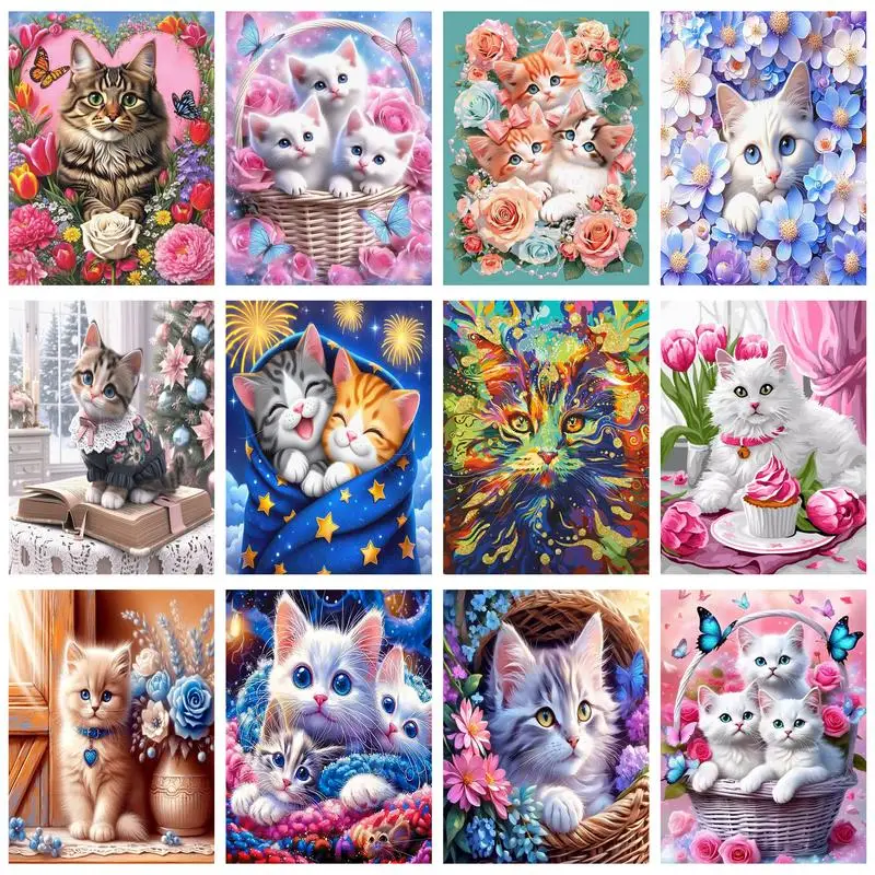 

GATYZTORY Painting By Number Drawing On Canvas Hand Painted DIY Picture By Numbers Animal Home Decoration