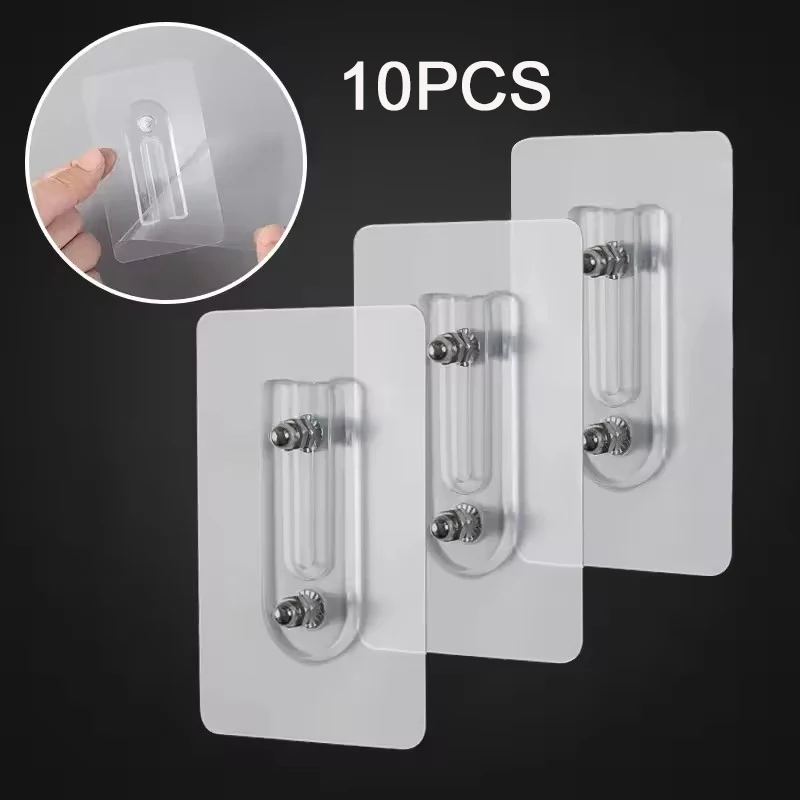 

10Pcs No-punch Screw Sticker Strong Non-marking Hangers Nail-free Hooks Sticky Hooks Load-bearing Screws No-punch Screw Sticker