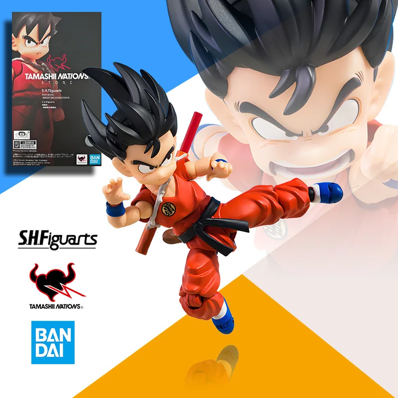 

Оригинальная модель BANDAI SHF Dragon Ball SON GOKU INNOCENT CHALLENGER, аниме, экшн-фигурка, модель игрушки в подарок для детей, упаковка из пенопласта
