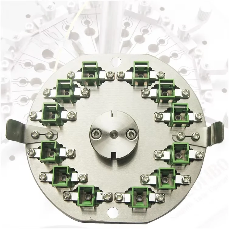 

SC APC 12 Cores Connector Jig Ferrule Connector Ferrule Fiber Optic Central Pressure Polishing Fixture