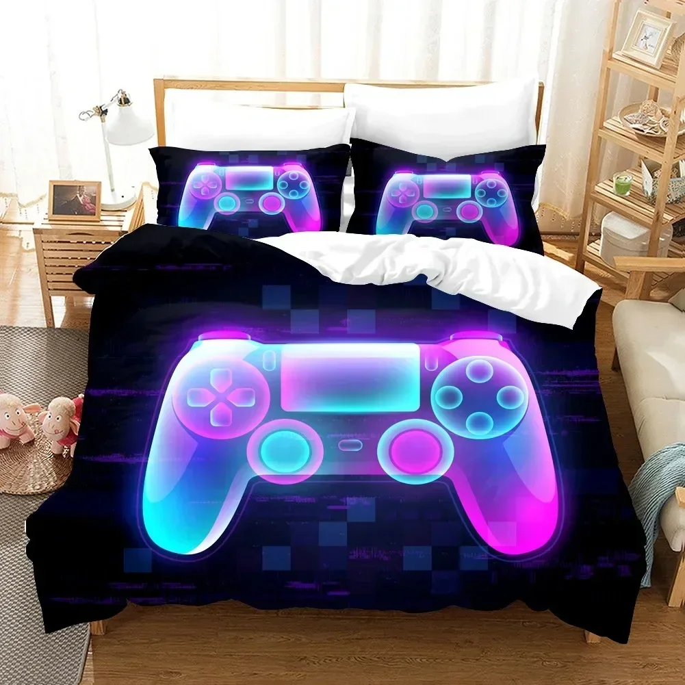 Fashion Gamepad Bedding Set Kids Game Comforter Quilt Adult Gift Bed Linen Bedroom Duvet Covers Single Queen King Size