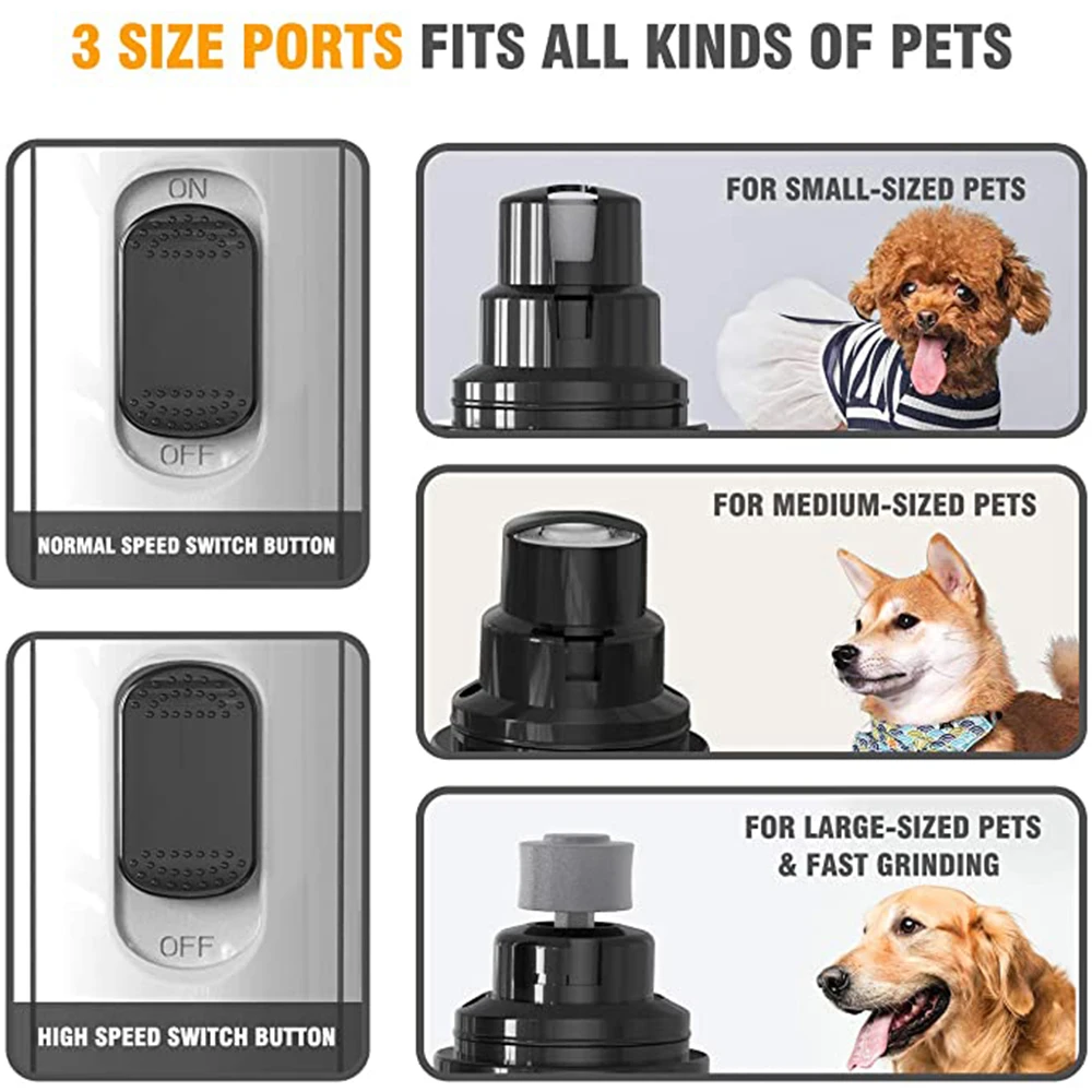 Elektrische Hund Nagel Grinder Welpen Katze Nagel Clippers Professionelle Hundesalon Gadget Diamant Bit Ersatz Kopf Hund Nagel Trimmer – Detail 9