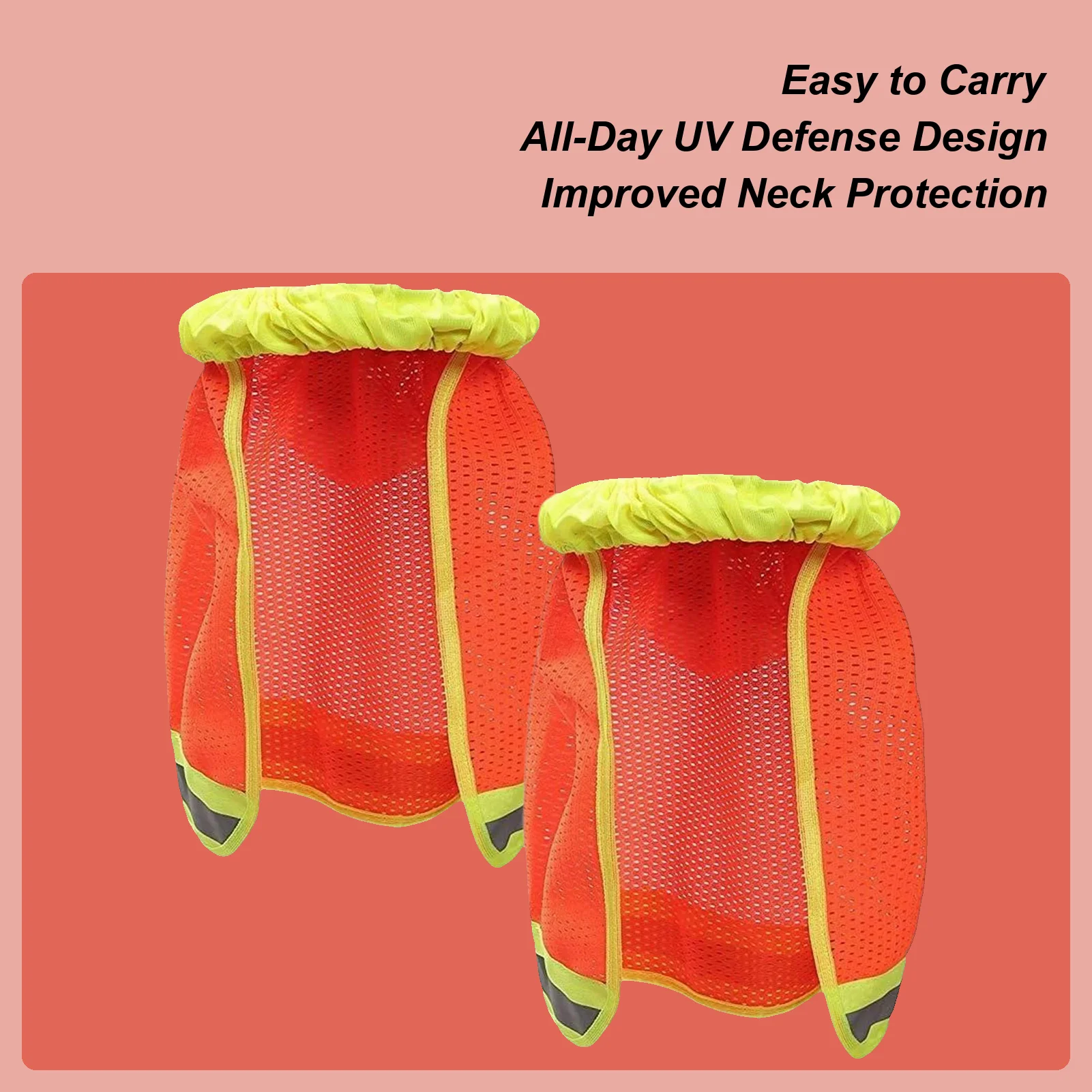 Hard Hat Visor Sun Shade 2 Pieces High Visibility Hard Hat Sun Shield Adjustable Neck Cover High Visibility Helmet Accessories