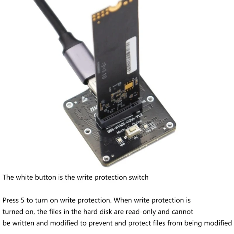 External SSD Hard Disk NVME Enclosure 10G Online Reading Writing Speed SSD Case For M.2 NVME SATA SSD Docking Station Test Board image 2
