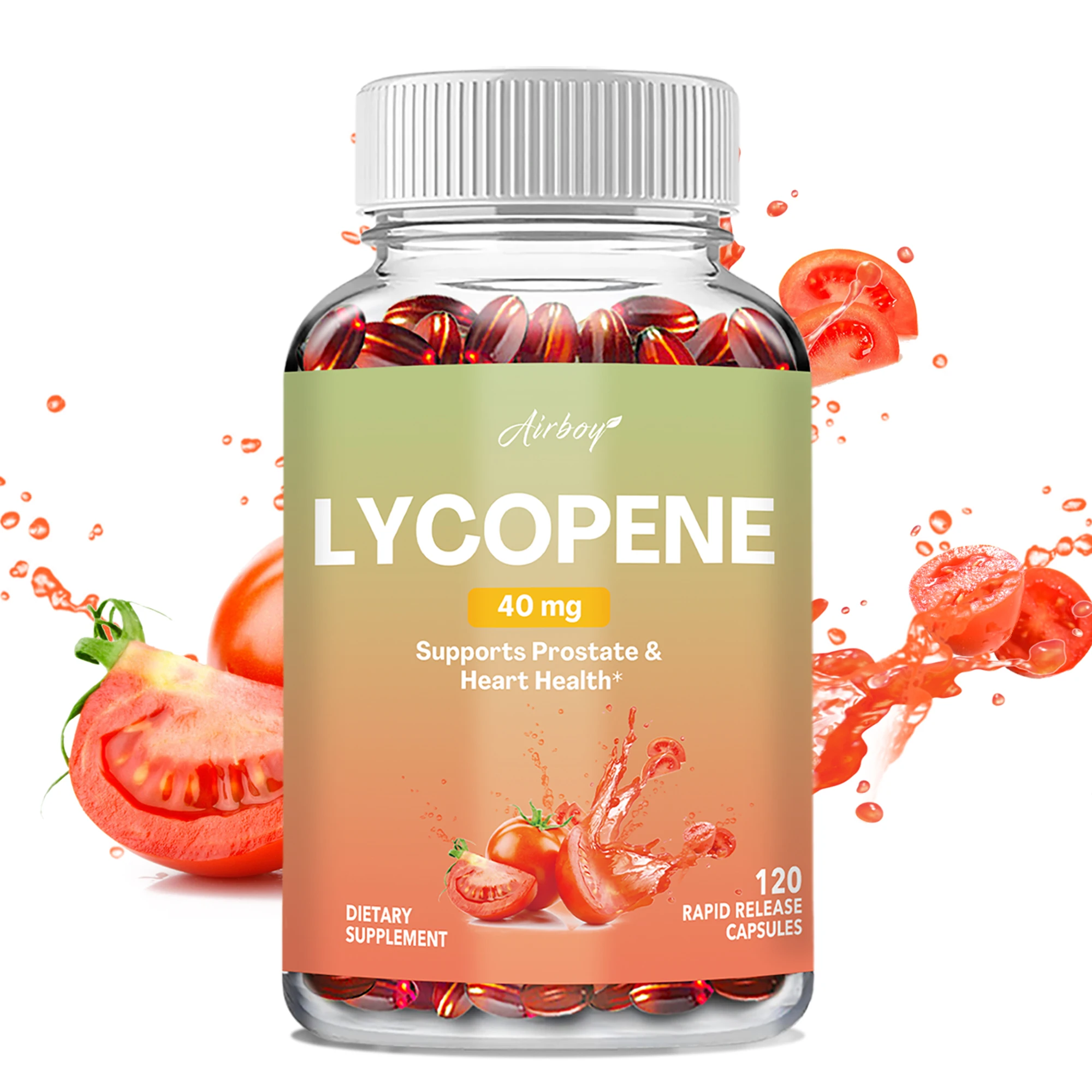

Lycopene Capsules - Supports Prostate, Heart Health, Boosts Immunity, Antioxidant
