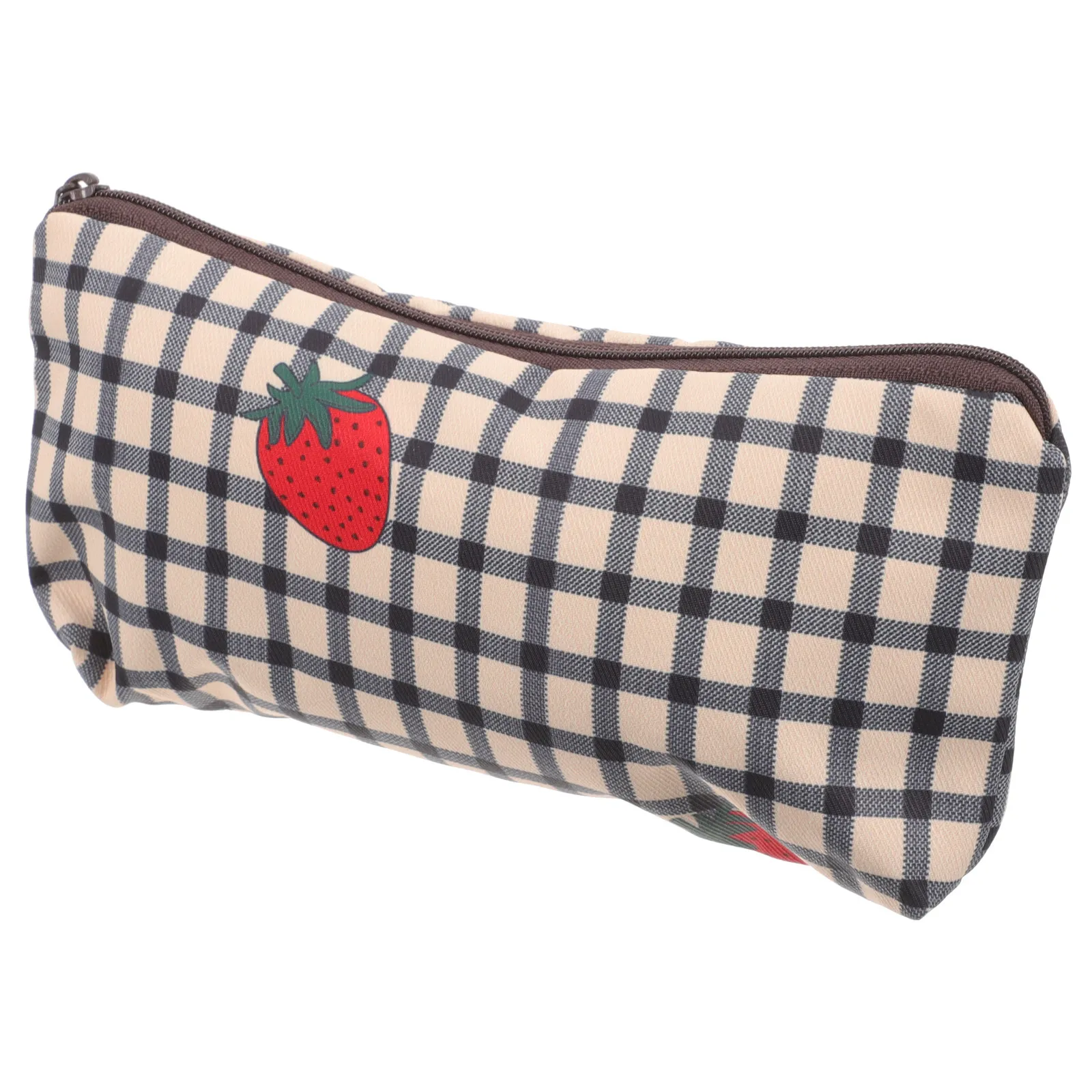Large Capacity Strawberry Pencil Bag Multi-Function Pen Storage Case Cute Portable Zipper Design Pencil Organizer Makeup Brush
