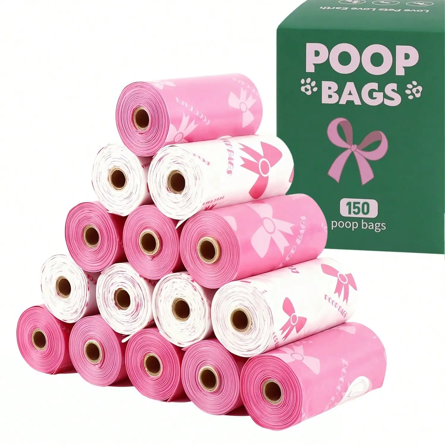 3/6/10/12 rollos de bolsas para excrementos de perros súper gruesas de 180 unidades, polietileno a prueba de fugas adecuado para gatos y perros, suministros de limpieza para mascotas