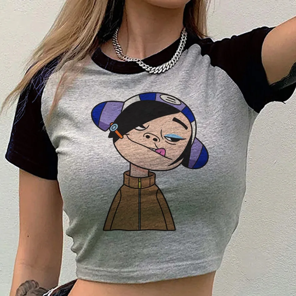 Gorillaz crop top women emo goth cheap 2000s gothic tshirt kawaii harajuku alternative  dollette graphic