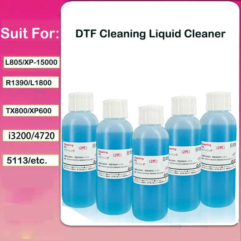 Premium DTF Printhead Cleaning Liquid DTG Ink Flushing Solution For Epson L1800 L805 TX800 I1600 DTF Printer Maintenance