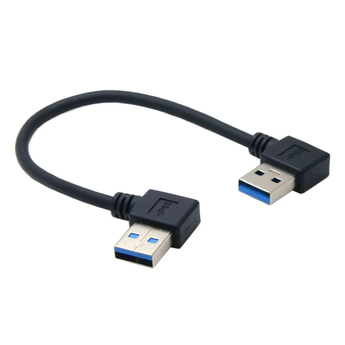 Cablecc-Cable de extensión USB 3,0 tipo A macho, Cable USB 3,0 tipo A macho de izquierda A USB 3,0 A tipo derecho