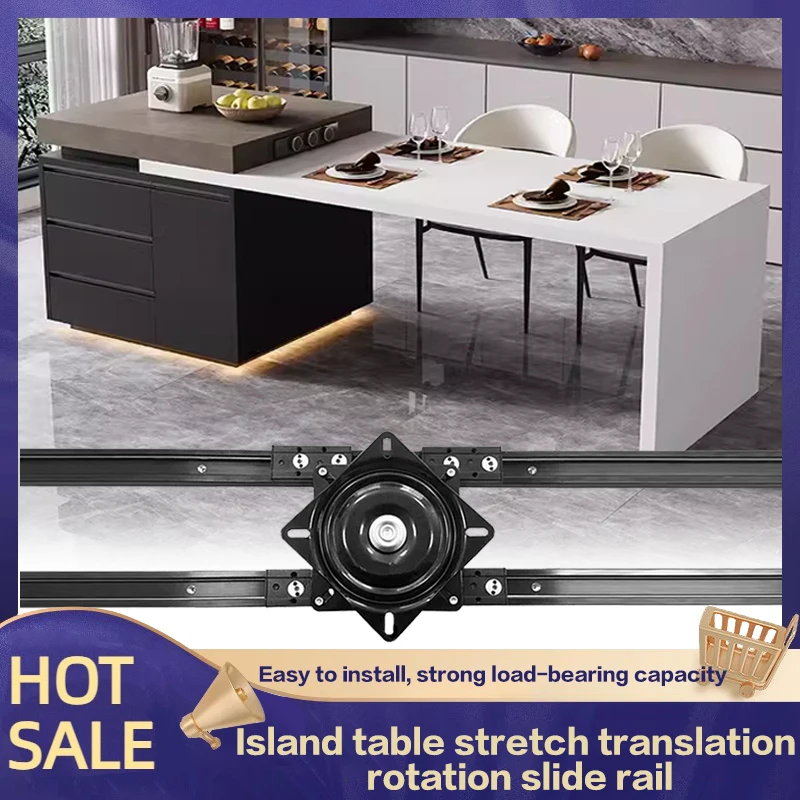 

Kitchen Table Heavy-duty 90° Side-mounted Rotating Translation Island Table Push-and-retract Bar Hidden Hardware Accessories