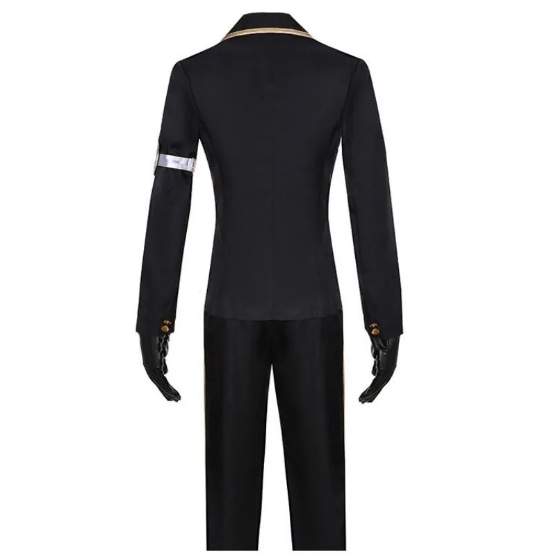Octavinelle Jade Leech Cosplay Costume Twisted-Wonderland Night Raven College Black Uniform Suits Universal Size Men And Women