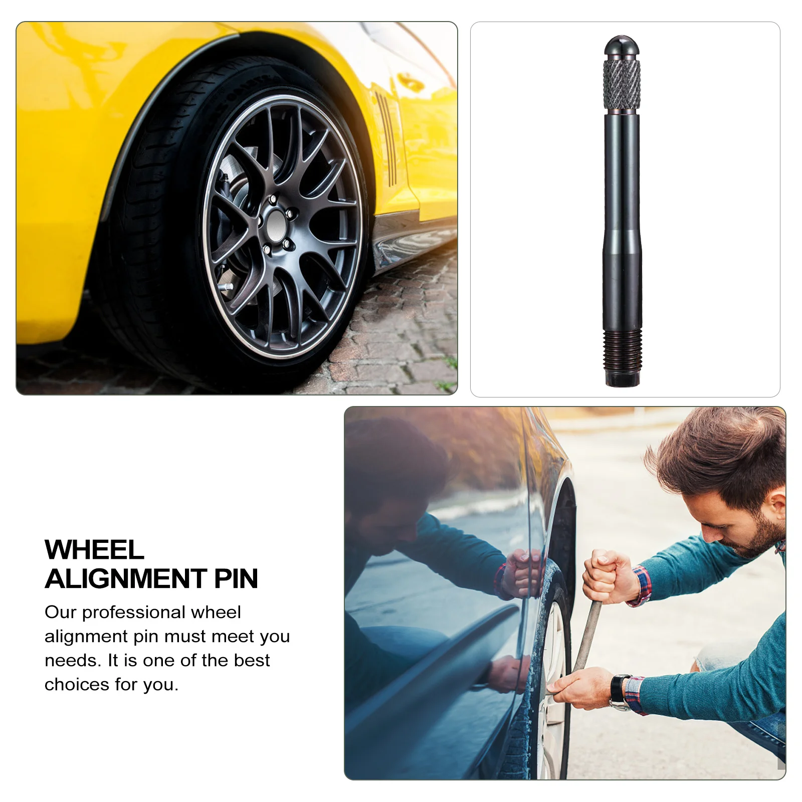 

1Pcs Wheel Alignment Pin Durable Stainless Steel Car Tire Positioning Tool Wheel Mounting Aid Automotive Guide Pin