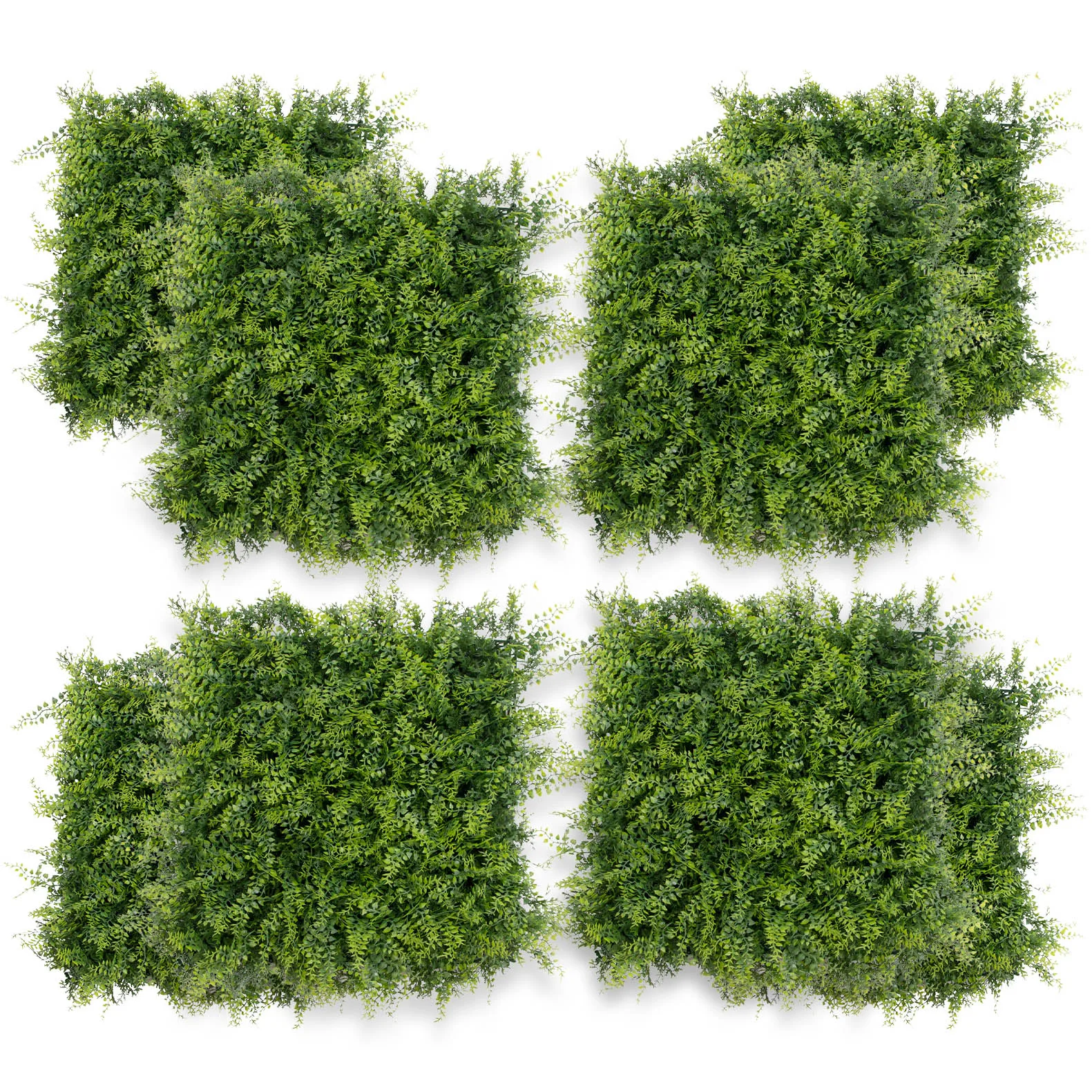

12 Pack 20"x20" Artificial Boxwood Panels Sun-Resistant Privacy Hedge 33 Sq.Ft. Coverage Faux Greenery for Indoor Outdoor Garden