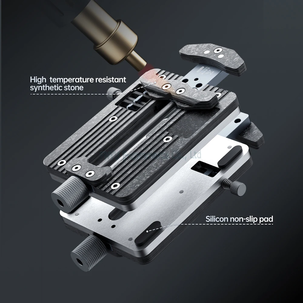 QIANLI-JJ-003 Mega-idea, accesorio ultrafino con rango de abrazadera ajustable para reparación de chips de placa base de teléfono, muescas de Abrazadera múltiple