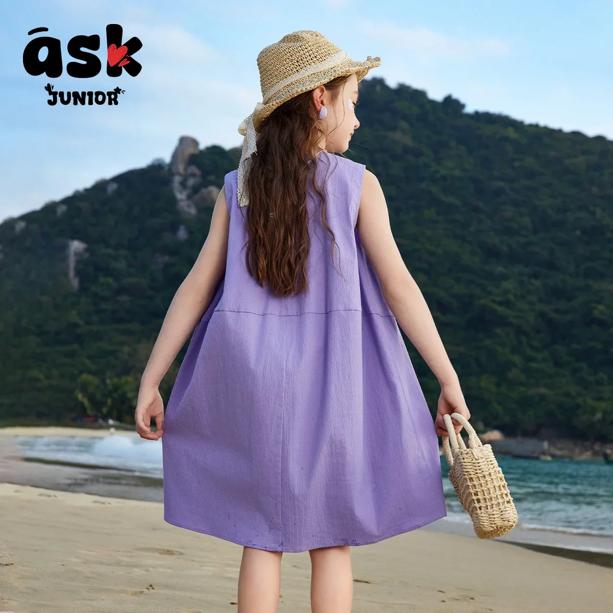 فستان صيفي خفيف بدون أكمام للفتيات الصغيرات من اسأل فستان الأميرة الطويل للسفر والعطلات #2