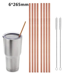 10.5 Inch 304 Stainless Steel Straws Metal Straws Eco-friendly Reusable Straws for 30 Oz and 20 Oz Tumblers Yeti Dishwasher Safe