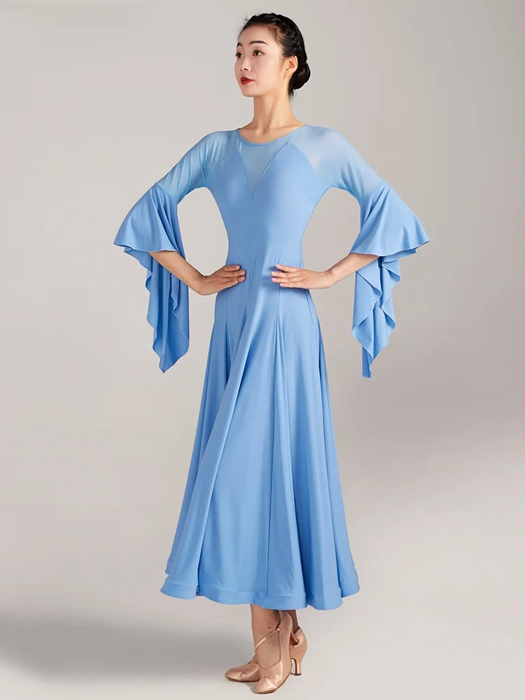 Danse moderne Dr jupe Sle pratique orm pour danse sociale danse de salon danse carrée Performance Costume femmes