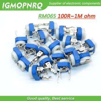 100pCS Trimmer Potentiometer RM065 RM-065 100 200 500 1K 2K 5K 20K 50K 100K 200K 500K 1M ohm DIP  Variable adjustable Resistors