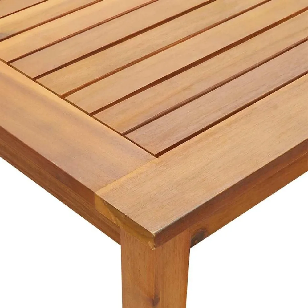 

Solid Acacia Wood Patio Table, Outdoor Furniture with Charm, Practical Design, Unique Wood Grains, Easy Maintenance