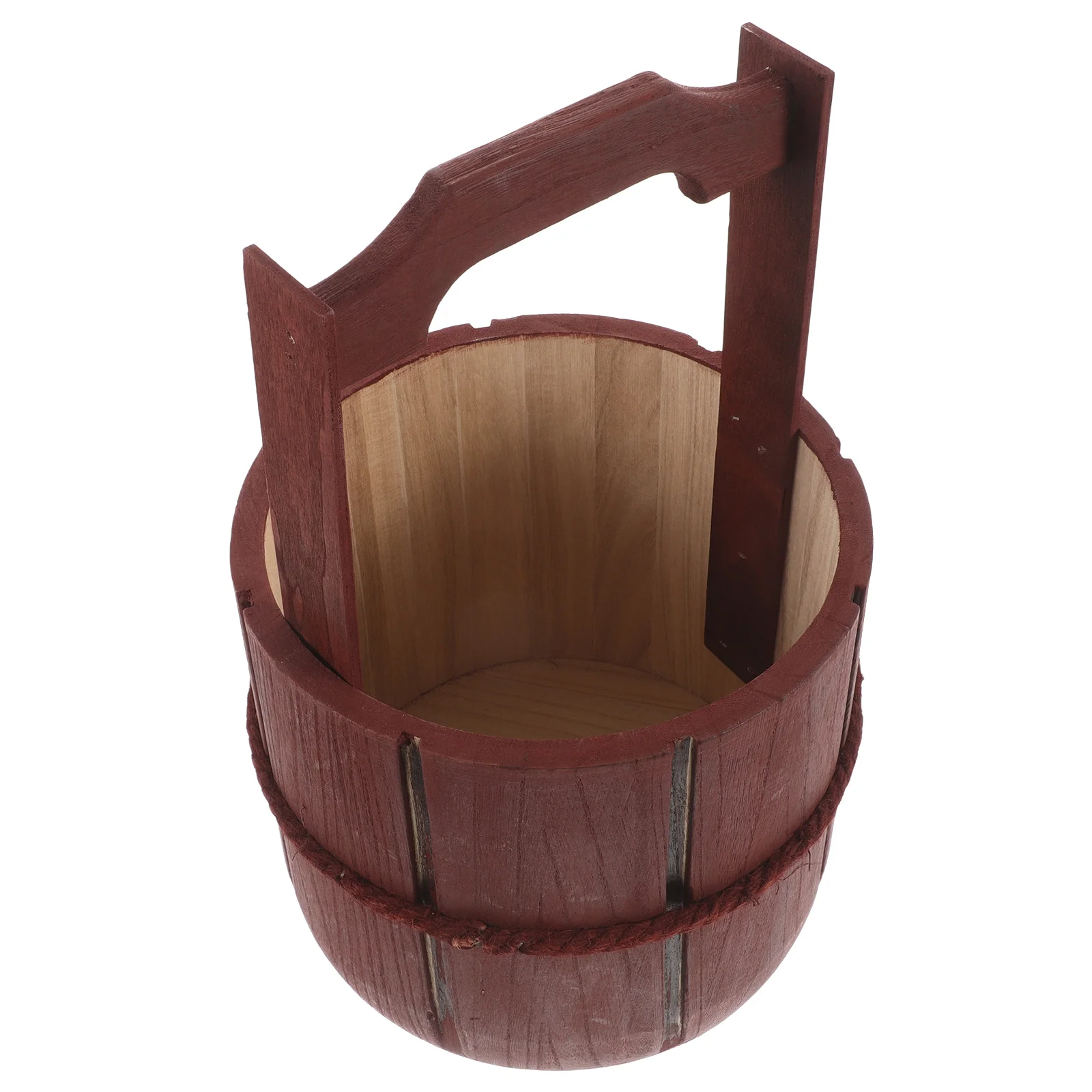 

Performance Prop Wood Bucket Children's Dance Prop Lightweight Planter for Outdoor Garden Flower