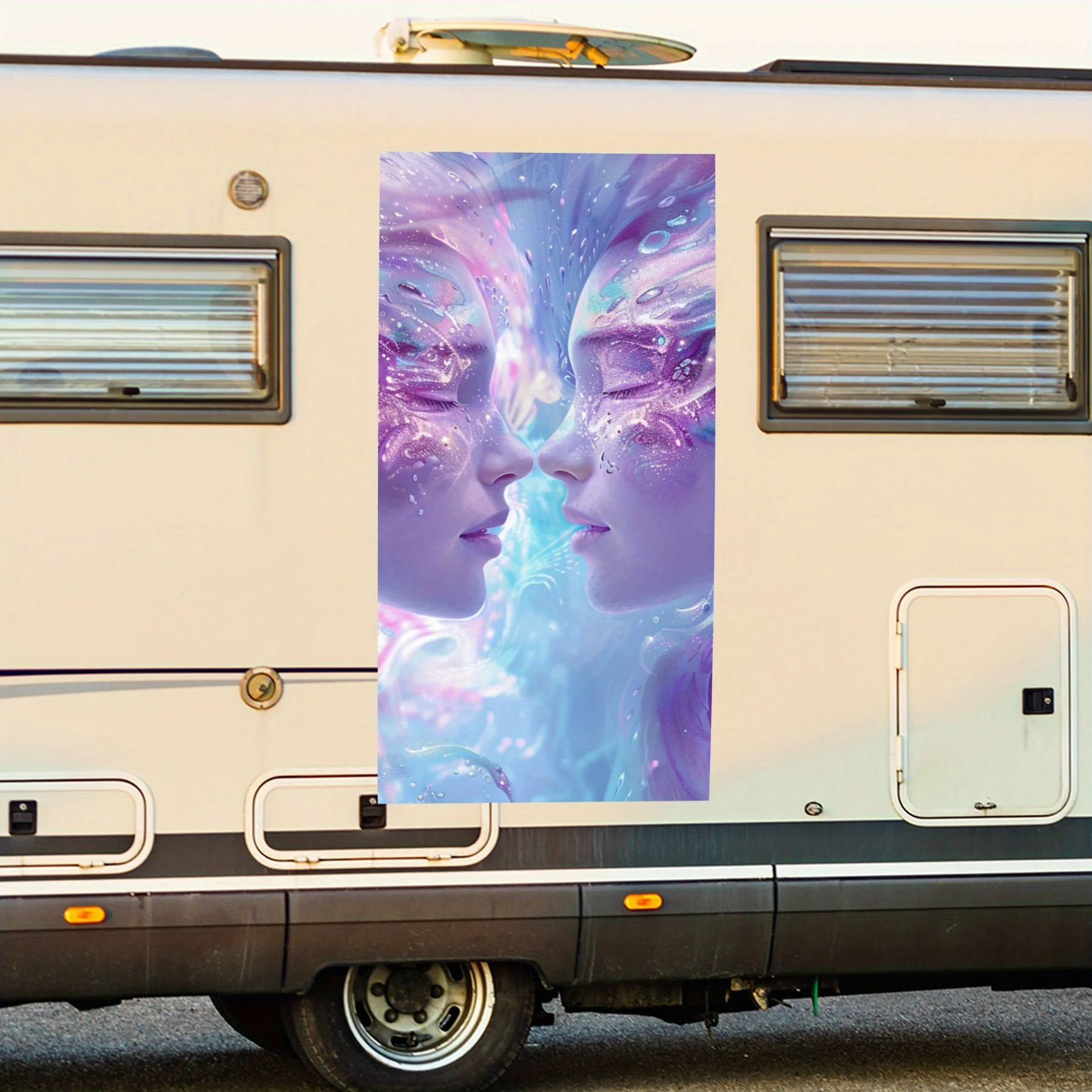 

Симетрические красочные аватары, наклейка на дверь автомобиля в дом на колесах, ПВХ, самоводонепроницаемая палка, яркие авто внешние аксессуары, декор Protec