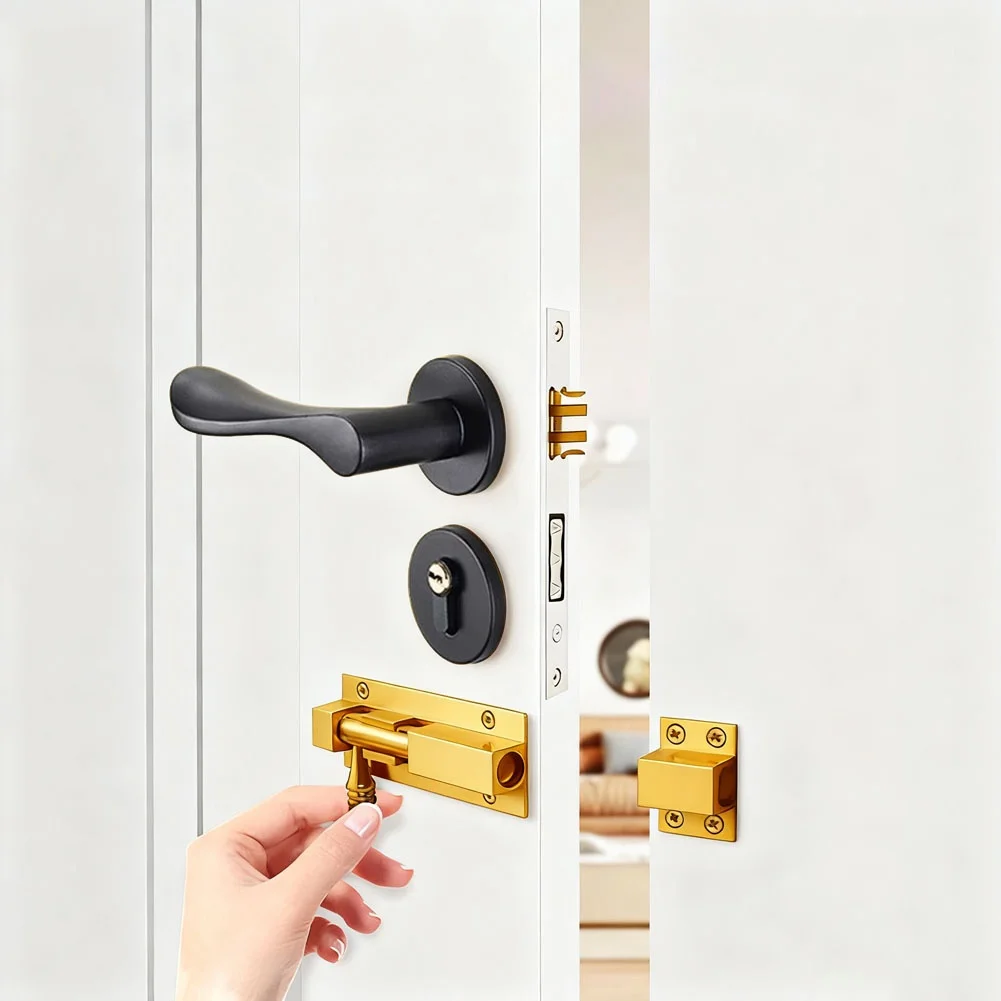 

Болт дверного замка, штифт из нержавеющей стали, противоугонный дверной крепежный болт, скользящий болт, защелка, пряжка дверного замка для деревянных дверей, фурнитура