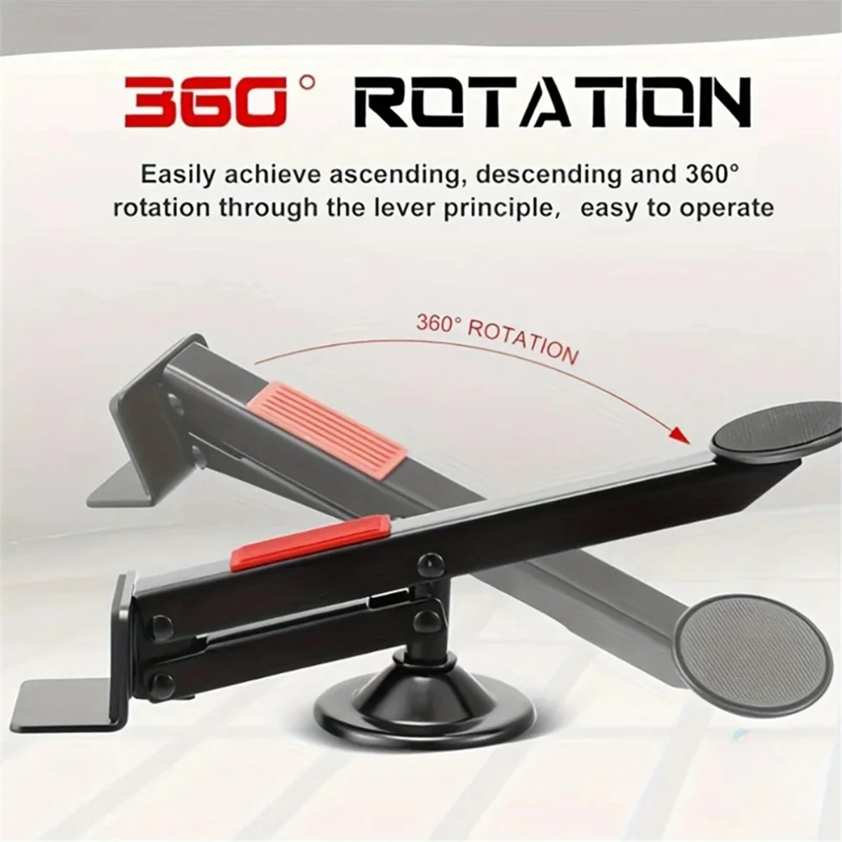 A83Z Heavy-Duty Metal Door Lifter 360° Rotation Lever-Activated Door Panel Elevator Installation Aid for Door Installation